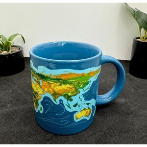 Climate Change Mug Unemployed Philosophers Guild Colorful World Map Ceramic Coff